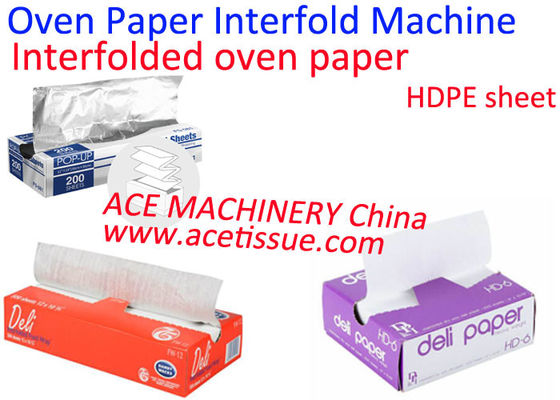 Interfolded Treated Oven Paper Interfolder Machine For Greaseproof Oven Baking Paper