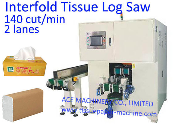 2 Channels Facial Tissue Paper Log Saw Machine